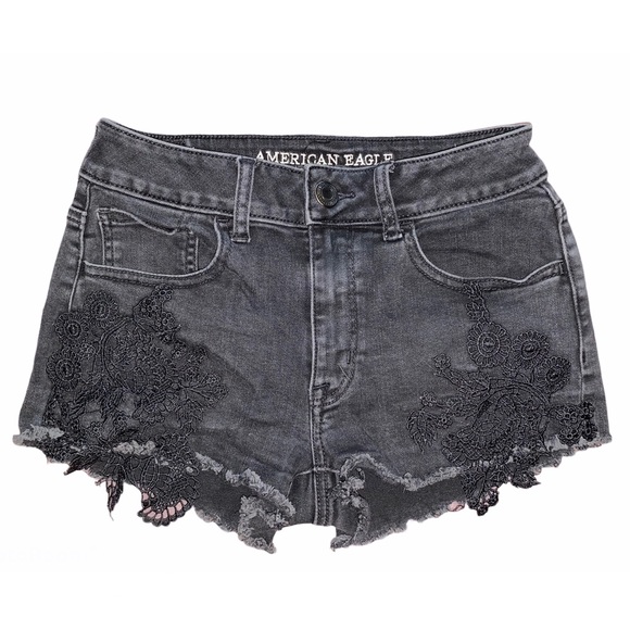Small American Eagle Black Jean Shorts - Picture 1 of 3